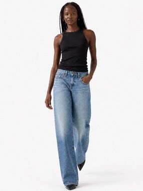 Levi's Low Loose Women's Jeans 26x34 "Rescued City" Medium Wash NWT